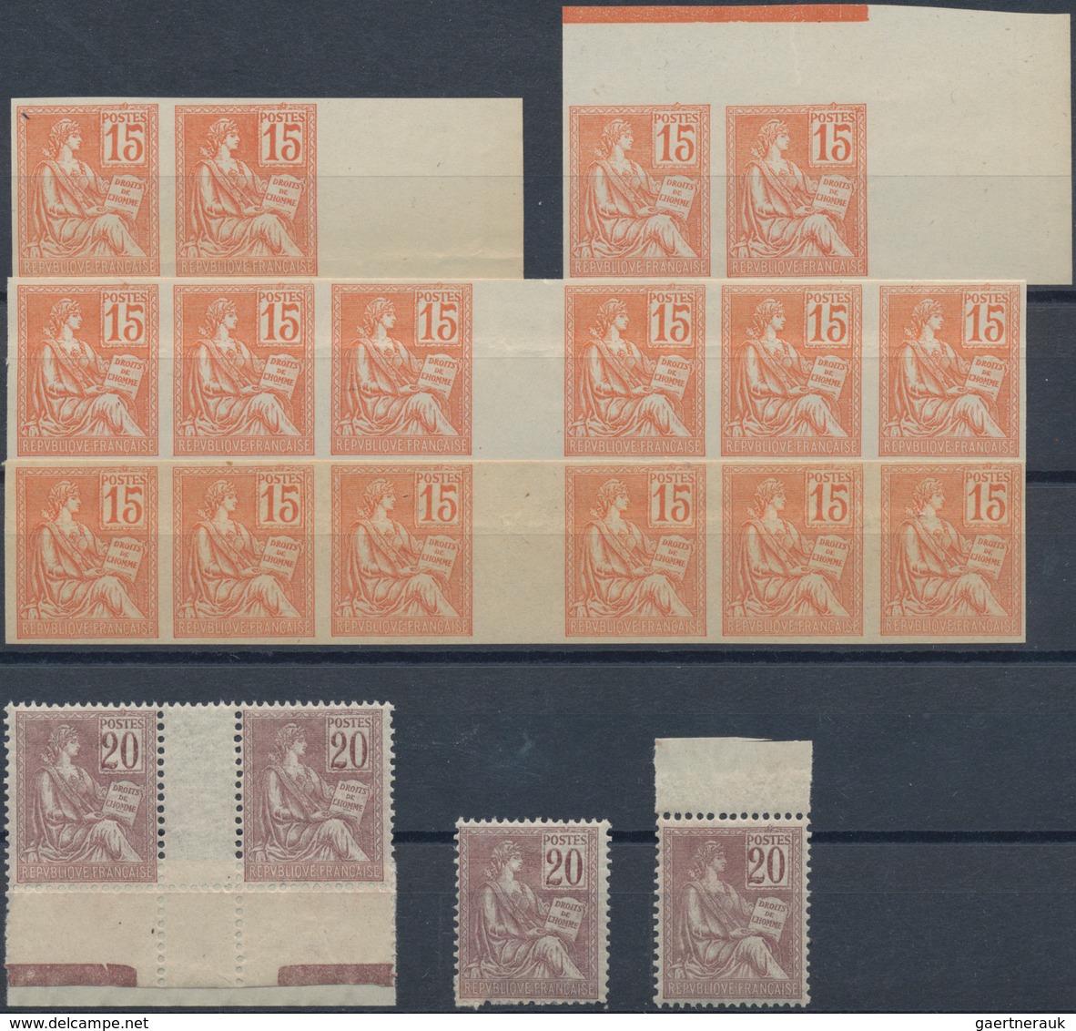 Frankreich: 1900/1925, MOUCHON And MERSON, Comprehensive Used And Mint Accumulation On Stockcards, W - Collections