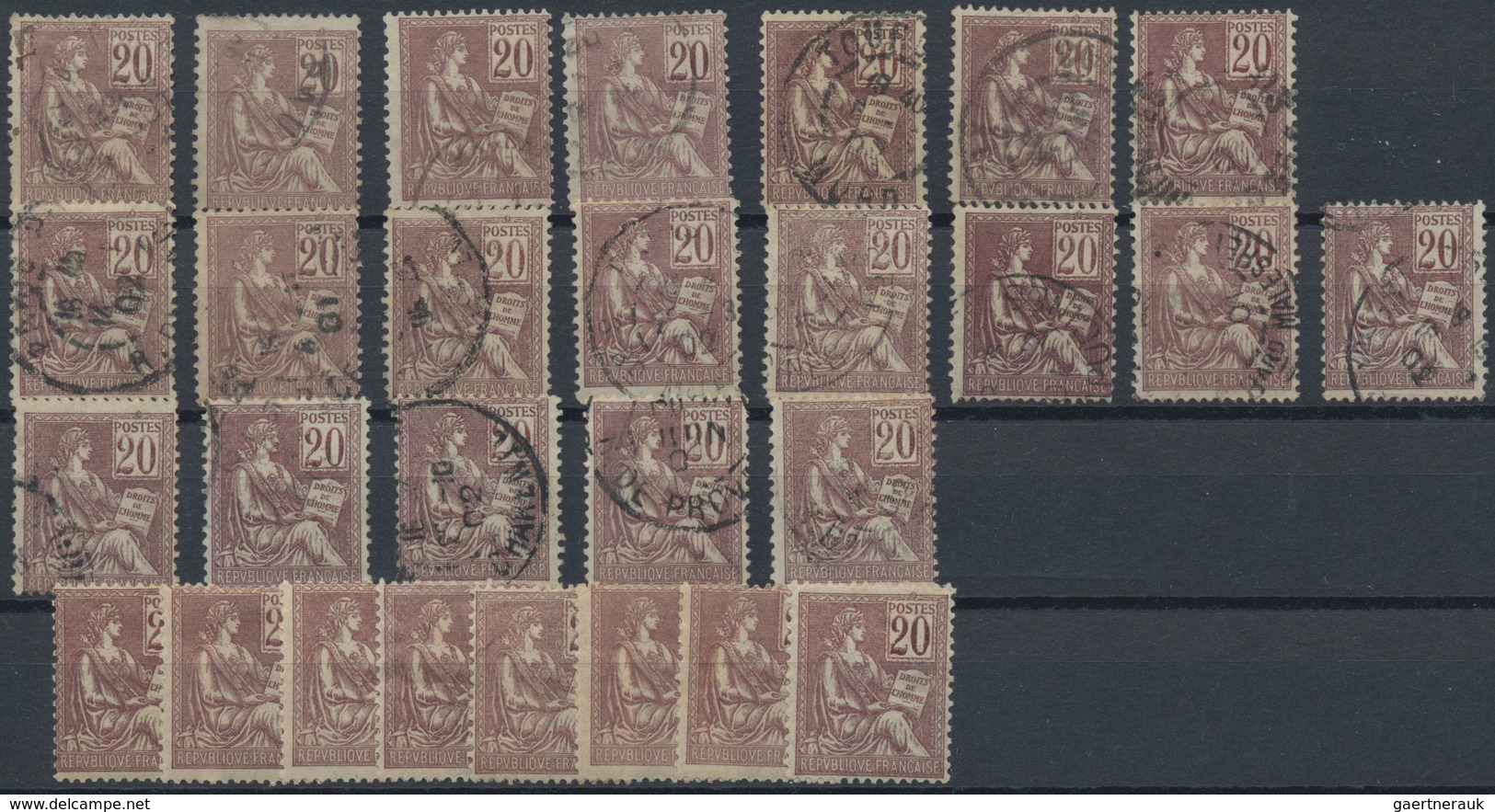 Frankreich: 1900/1925, MOUCHON And MERSON, Comprehensive Used And Mint Accumulation On Stockcards, W - Collections