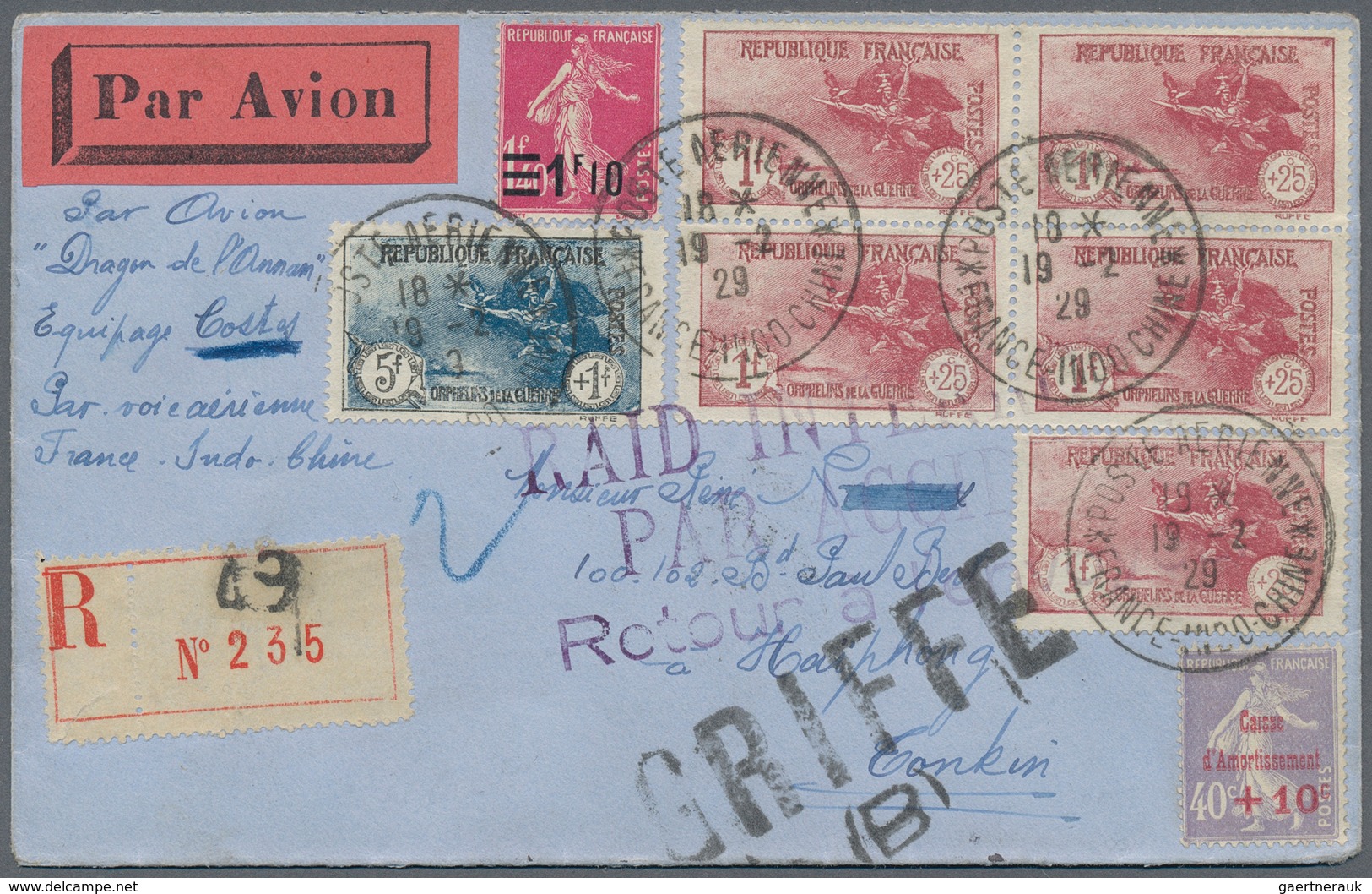 Frankreich: 1900/1960, Absolutely Awesome Collection Of Blocks Of Four On Entires Bearing 450 Envelo - Collections