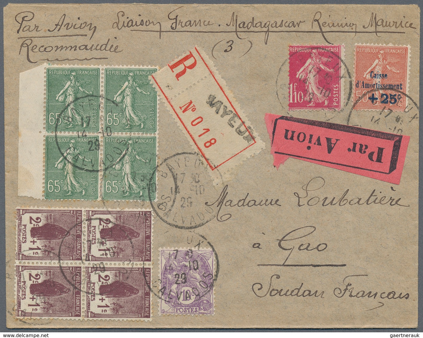 Frankreich: 1900/1960, Absolutely Awesome Collection Of Blocks Of Four On Entires Bearing 450 Envelo - Collections