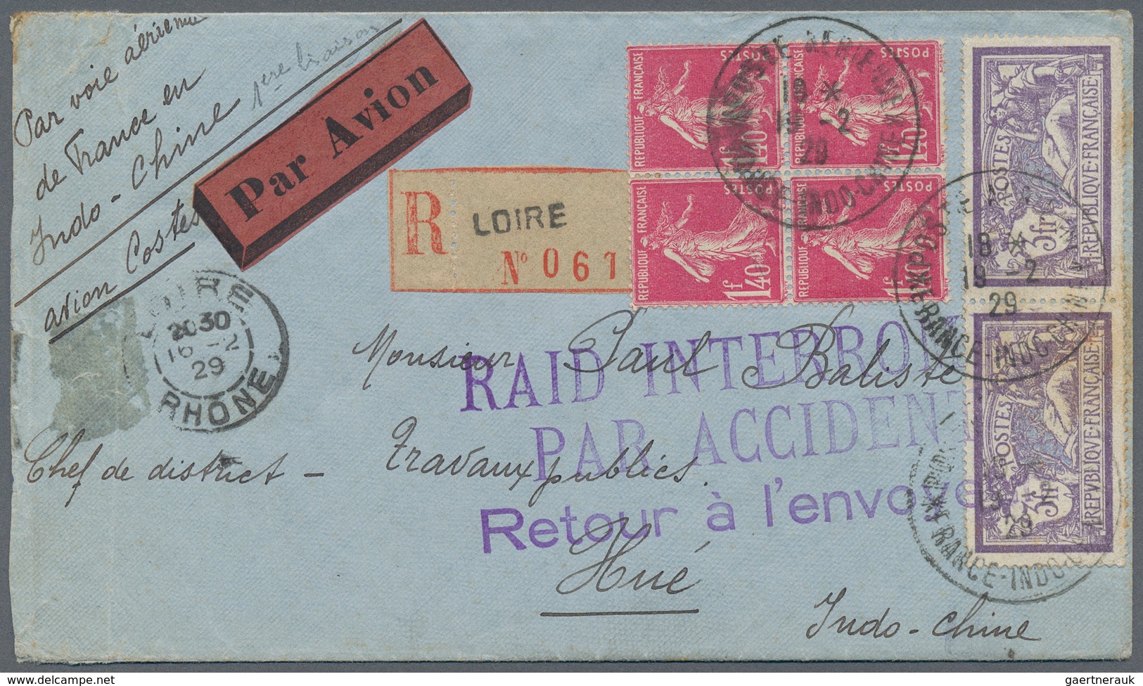 Frankreich: 1900/1960, absolutely awesome collection of blocks of four on entires bearing 450 envelo