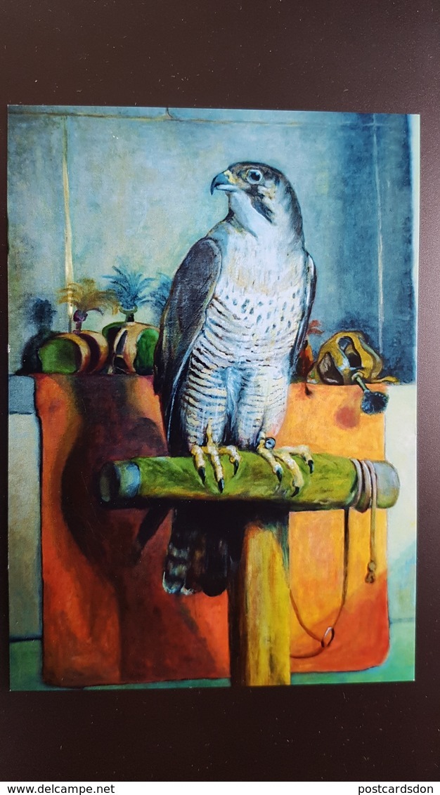 Modern Ukrainian Postcard "Falconry. FAUCON HUNTING" -   Falco HALCONEROS / FAUCONNIER / FALCONER - Oiseaux