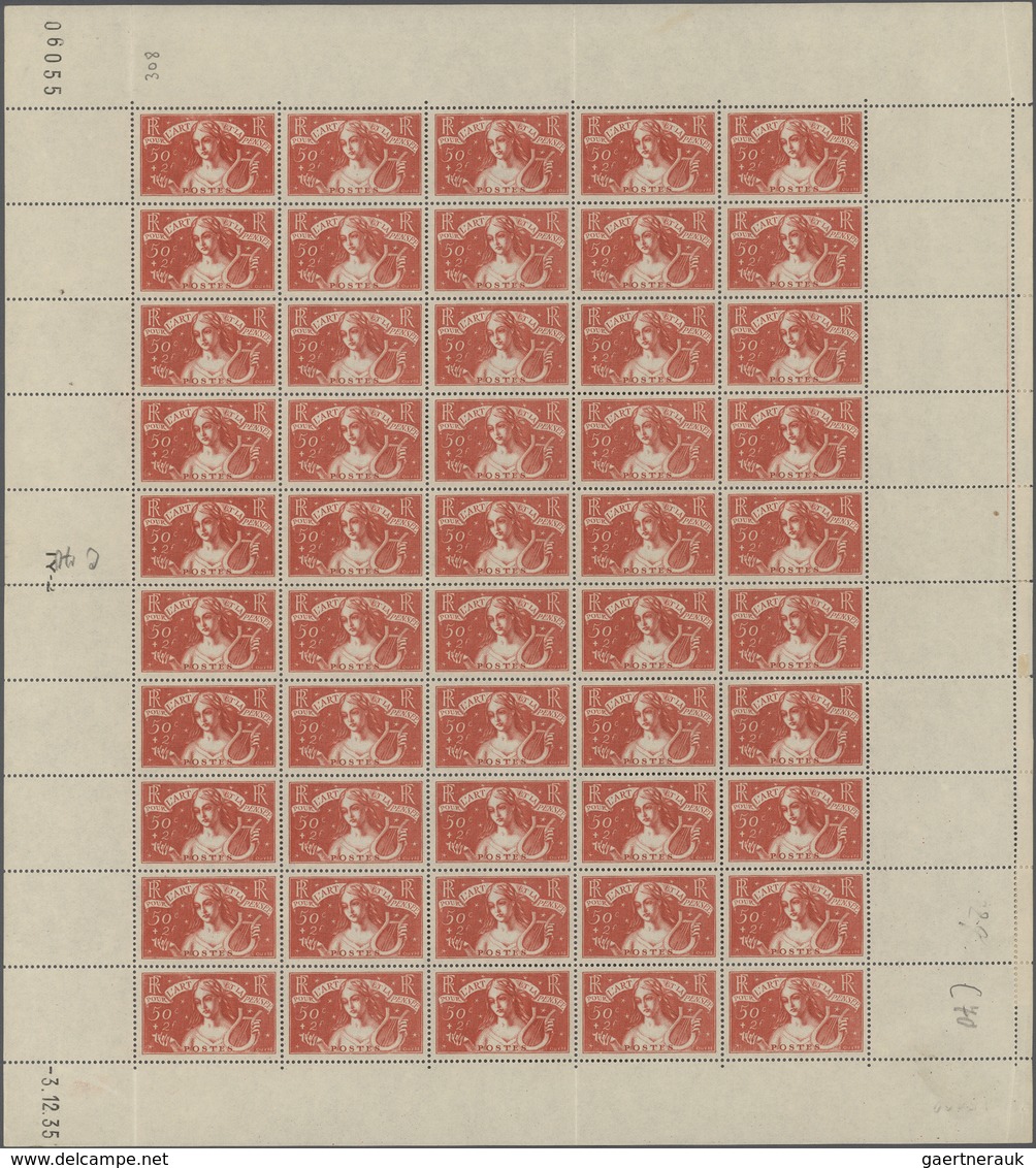 Frankreich: 1906/1941, MINT NEVER HINT STOCK, Comprehensive And Well Sorted Holding Neatly On Stockc - Collections