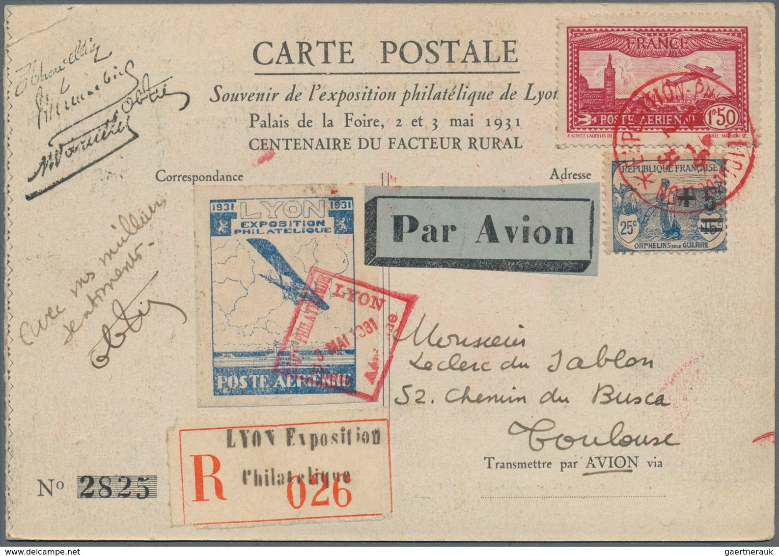 Frankreich: 1910/1939, Airmail, Lot Of Seven Covers/cards, Showing Flight Cachets, Airmail Frankings - Collections