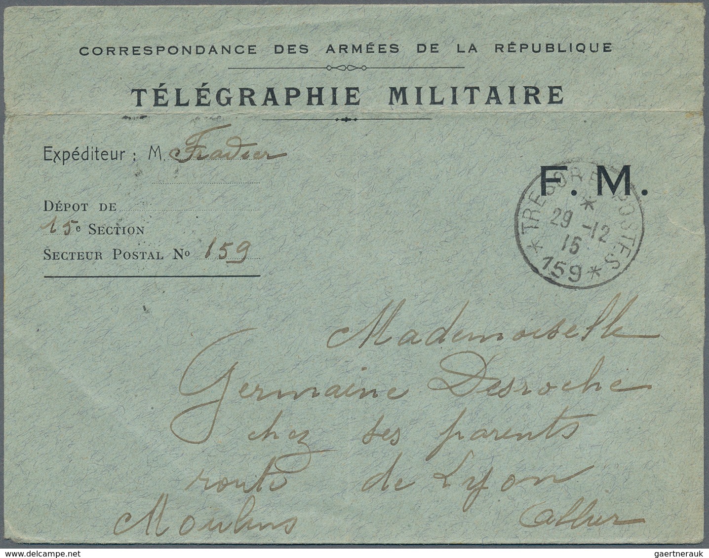 Frankreich: 1914/1921, holding of apprx. 2000+ field post covers/fronts + related, showing a vast ra