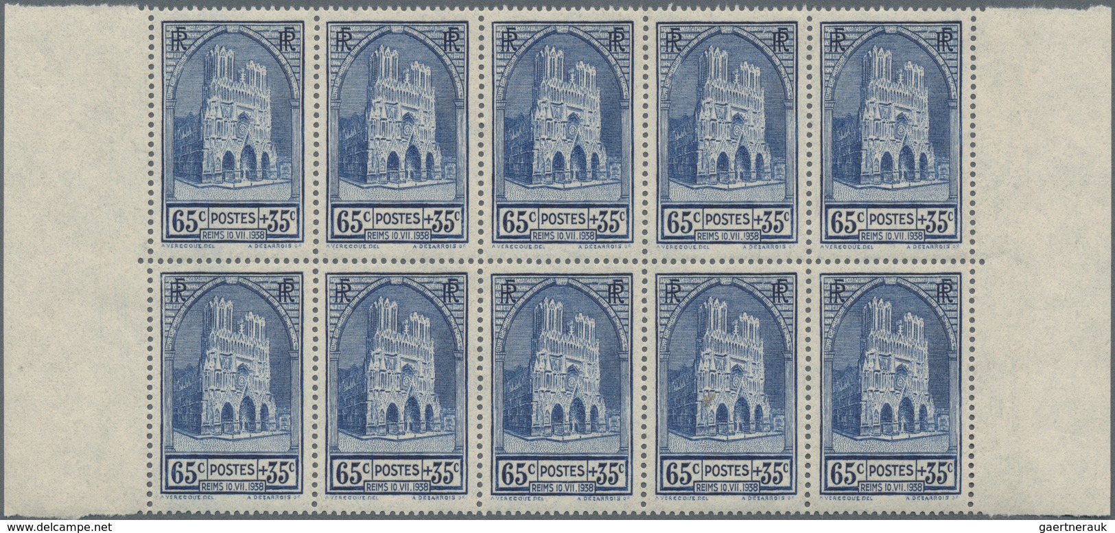 Frankreich: 1937/1978, Accumulation Of Mostly Larger Blocks To Part Sheets With Some Issues In Large - Colecciones Completas