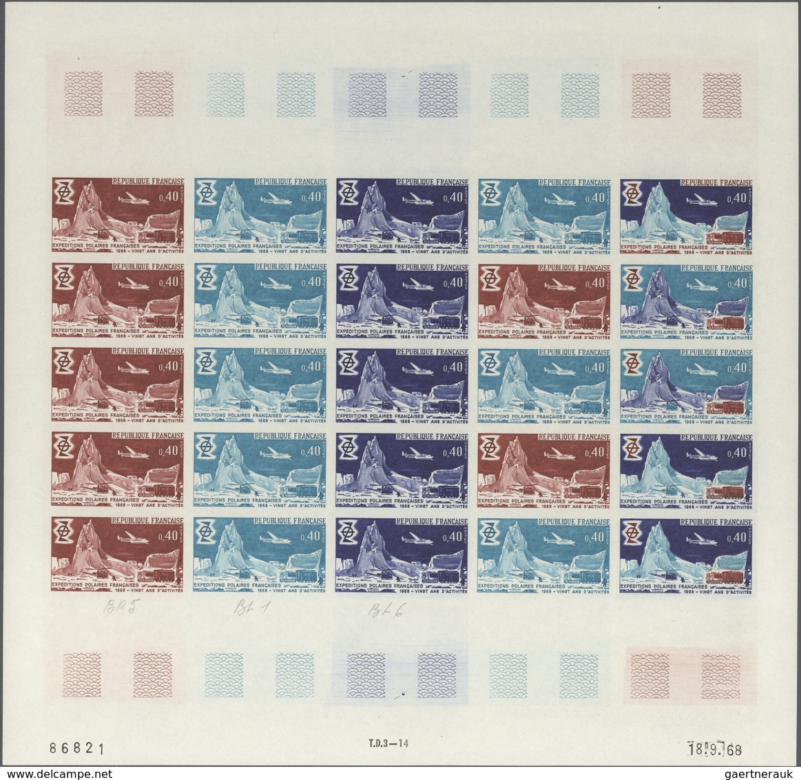 Frankreich: 1943/1980, IMPERFORATE COLOUR PROOFS, TOP COLLECTION Of Apprx. 59.000 Colour Proofs All - Collections