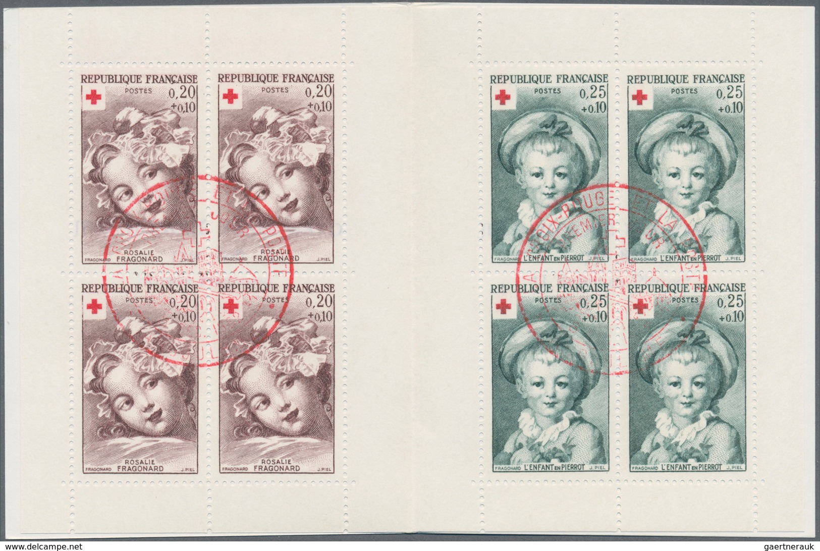 Frankreich - Markenheftchen: 1962, Red Cross In A Lot With About 52 Booklets All Fine Used With Spec - Otros & Sin Clasificación