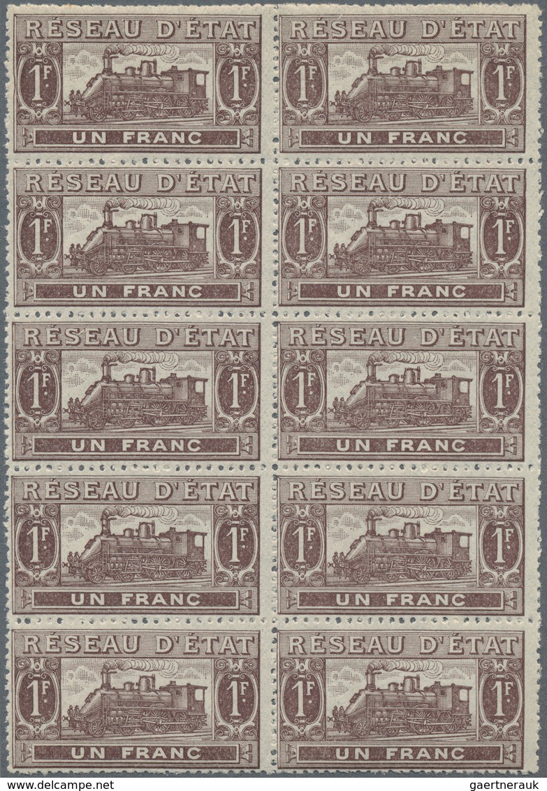 Frankreich - Postpaketmarken: 1901, RESEU D'ETAT, Not Issued, 20c. Rose, 50c. Blue And 1fr. Brown, 7 - Andere & Zonder Classificatie