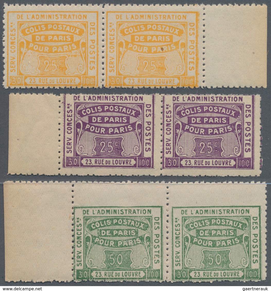 Frankreich - Postpaketmarken: 1920/1945 (ca.), Accumulation With Hundreds Of Stamps With A Large Par - Sonstige & Ohne Zuordnung