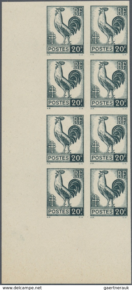Frankreich - Befreiungskomitee Algier: 1944, Gallic Cock Two Different Values In A Lot With 128 IMPE - Other & Unclassified