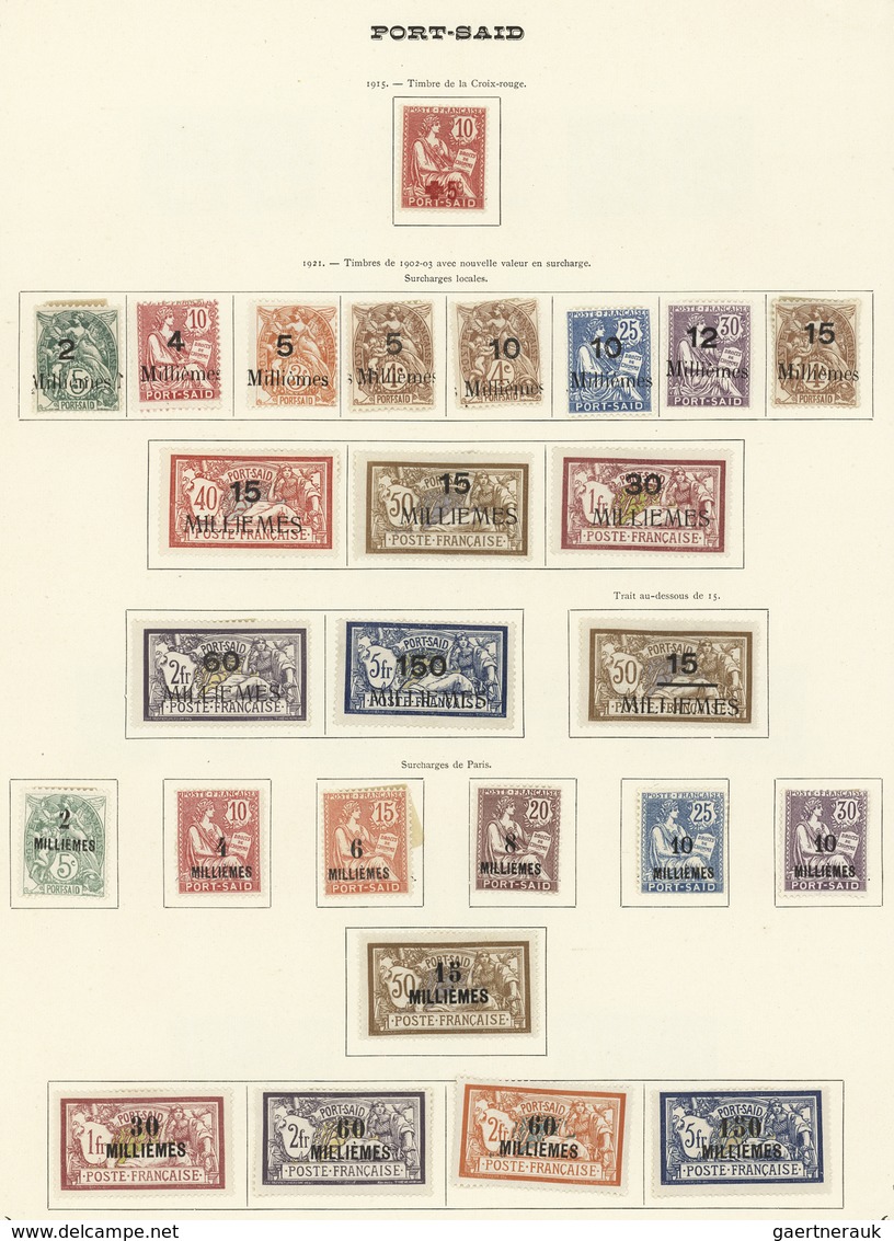 Französische Post In Ägypten - Port Said: 1899/1928, Mainly Mint Collection Of Apprx. 107 Stamps On - Other & Unclassified