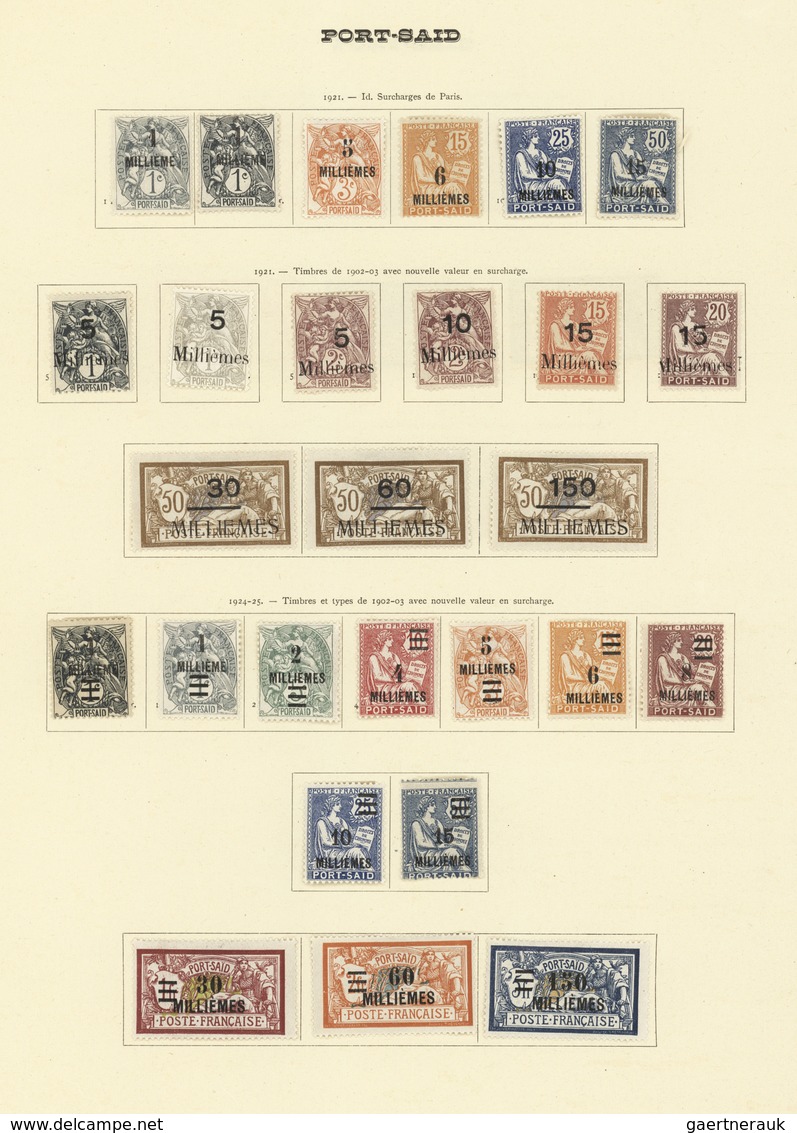 Französische Post In Ägypten - Port Said: 1899/1928, Mainly Mint Collection Of Apprx. 107 Stamps On - Otros & Sin Clasificación