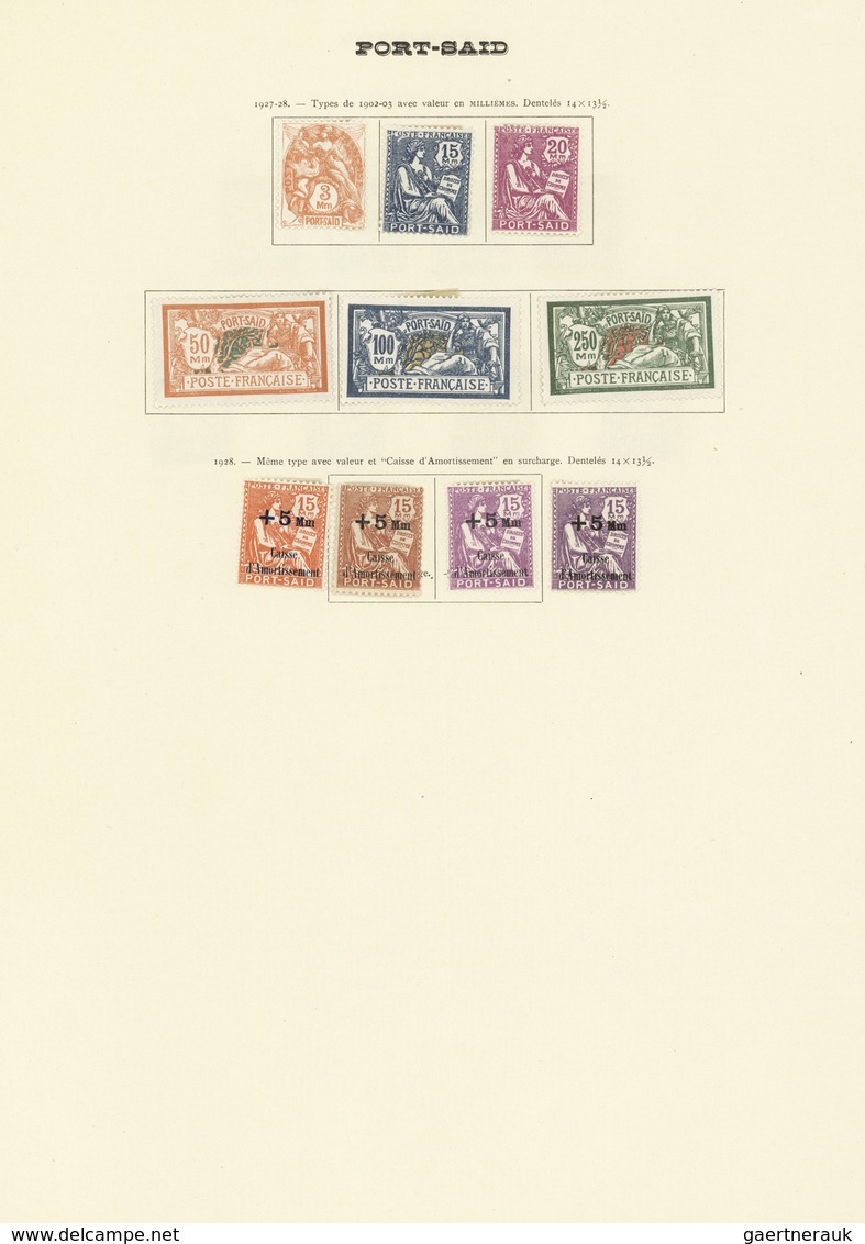 Französische Post In Ägypten - Port Said: 1899/1928, Mainly Mint Collection Of Apprx. 107 Stamps On - Other & Unclassified