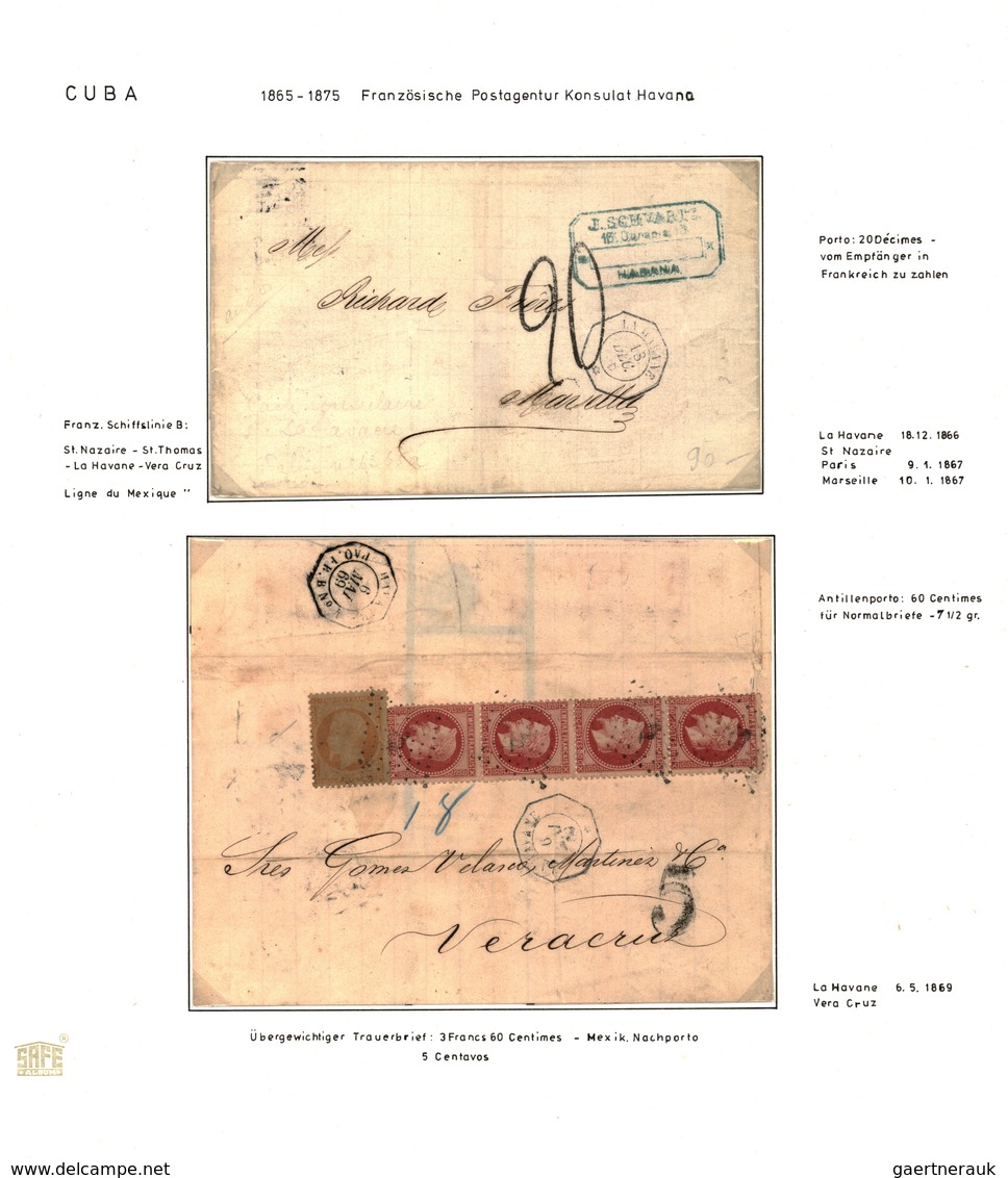 Französische Post In Der Levante: 1850-1900, "TRANSATLANTIC MAIL" & "FRENCH POST OFFICES IN LEVANT" - Other & Unclassified