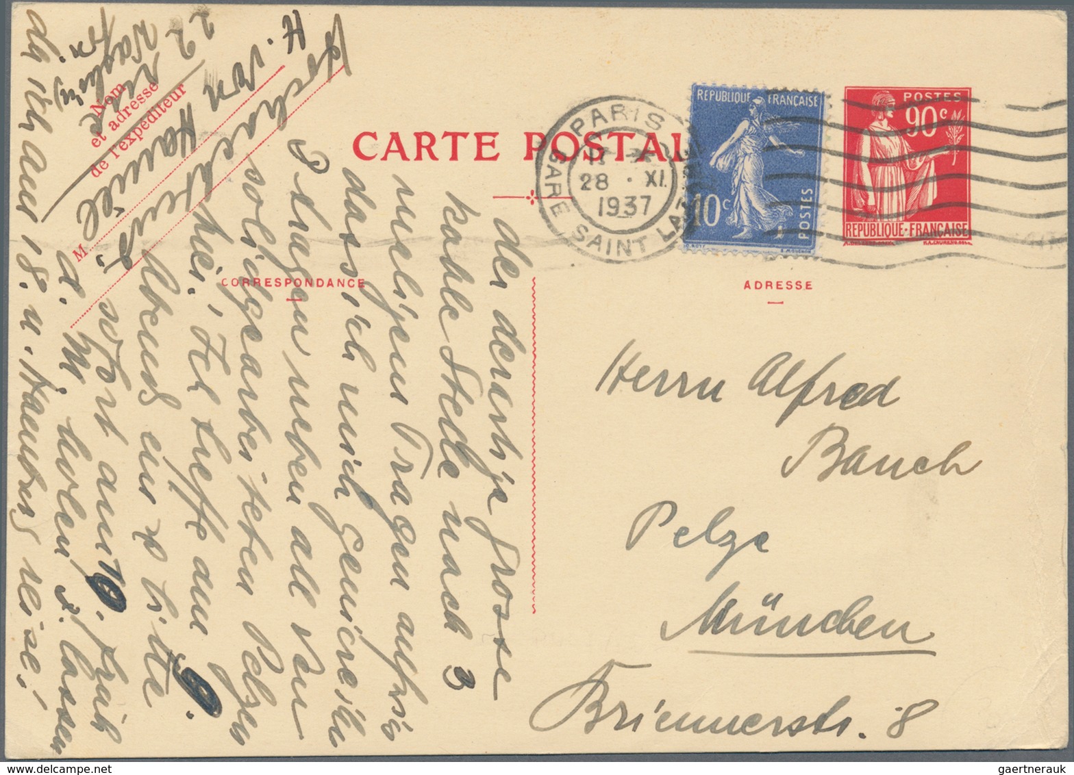 Frankreich - Ganzsachen: 1878/1940 Ca. 120 Mainly Used Postal Stationery, Incl. Postal Stationery Po - Otros & Sin Clasificación