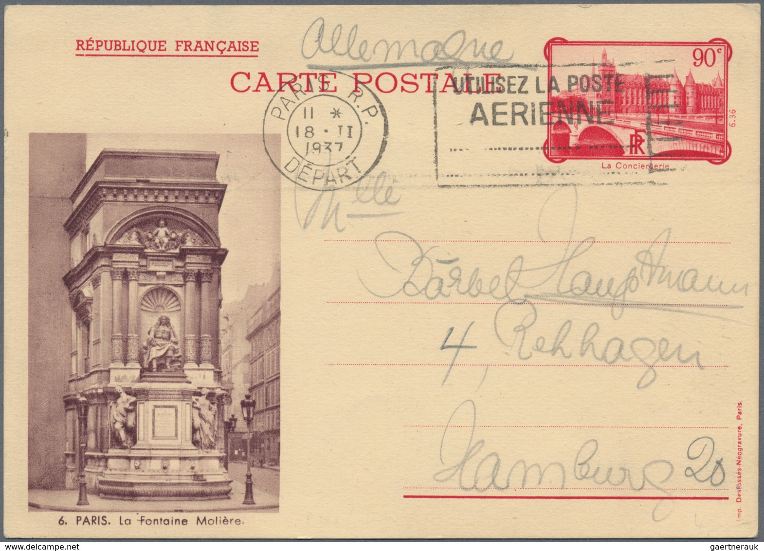 Frankreich - Ganzsachen: 1878/1940 Ca. 120 Mainly Used Postal Stationery, Incl. Postal Stationery Po - Otros & Sin Clasificación