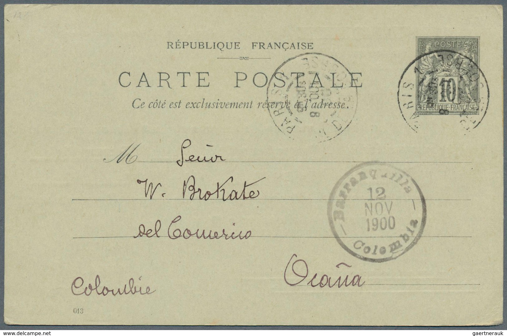 Frankreich - Ganzsachen: 1878/1960 Ca., Comprehensive Collection With Ca. 150 Used Postal Stationeri - Other & Unclassified