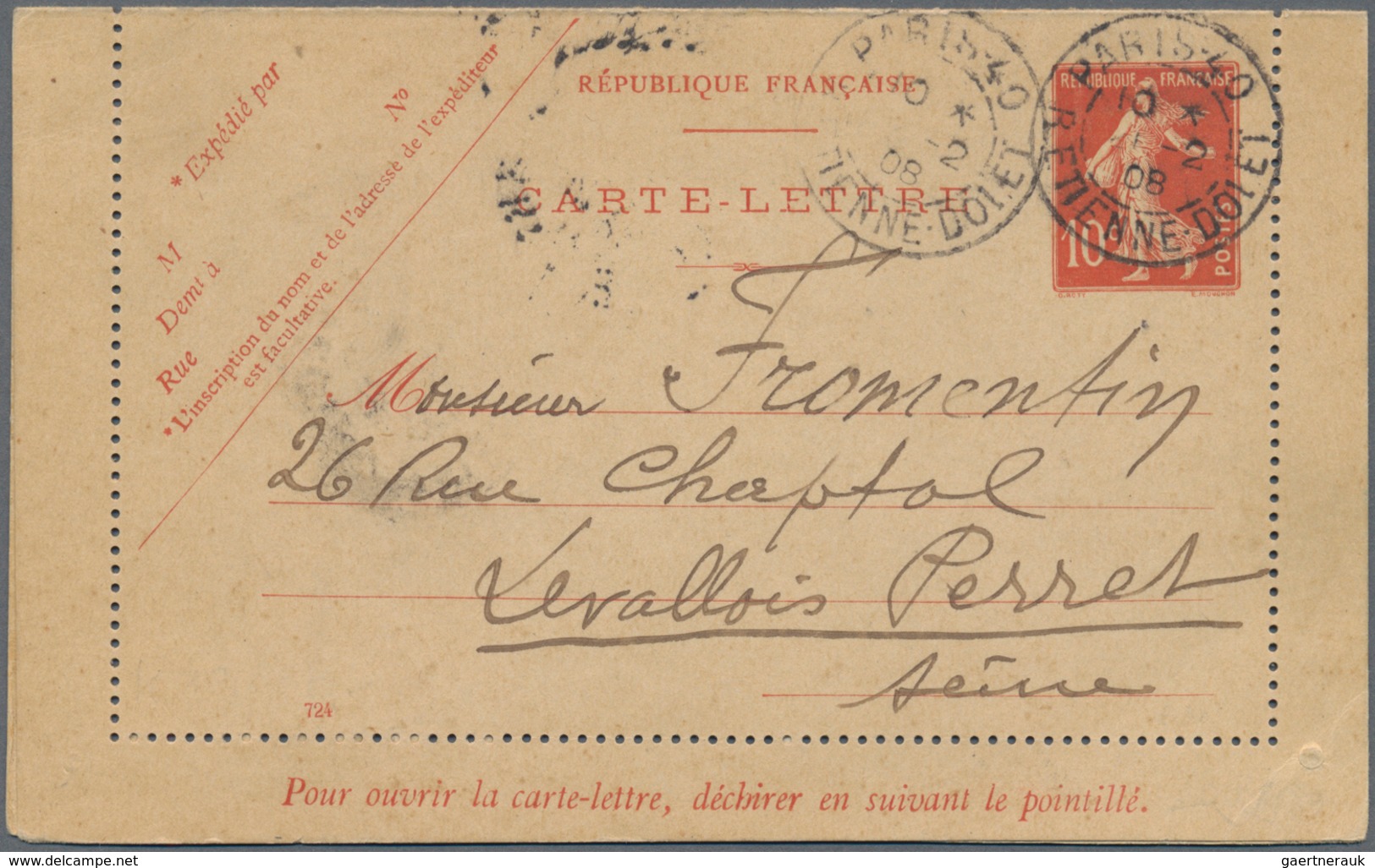 Frankreich - Ganzsachen: 1878/1996 Album With Ca. 180 Used Postal Stationeries, Incl. Postal Station - Other & Unclassified