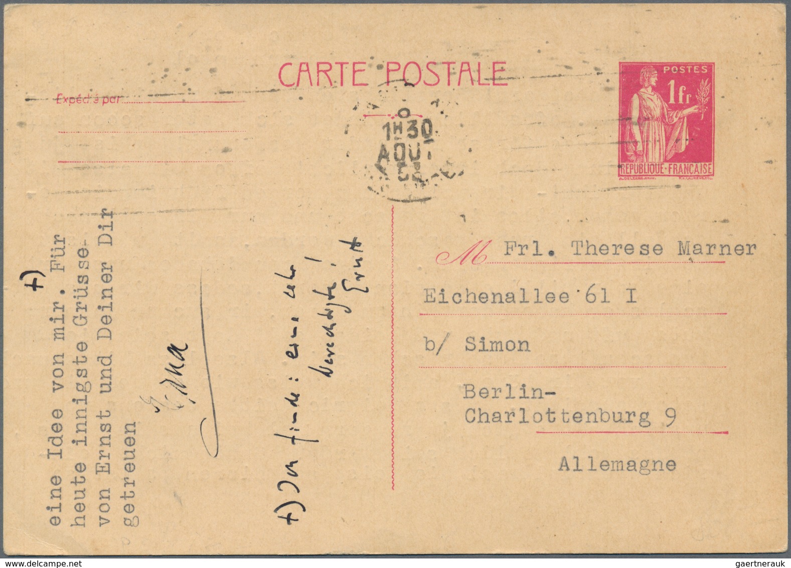 Frankreich - Ganzsachen: 1878/1996 Album With Ca. 180 Used Postal Stationeries, Incl. Postal Station - Sonstige & Ohne Zuordnung