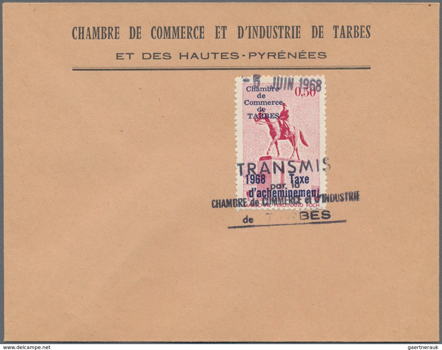 Frankreich - Besonderheiten: 1968, TARBES, POSTAL STRIKE Stamps, Lot With 8 Preprinted Envelopes "Ch - Andere & Zonder Classificatie