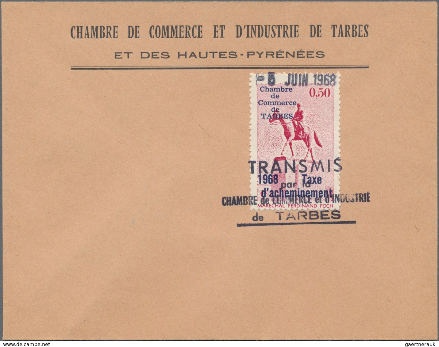 Frankreich - Besonderheiten: 1968, TARBES, POSTAL STRIKE Stamps, Lot With 8 Preprinted Envelopes "Ch - Other & Unclassified