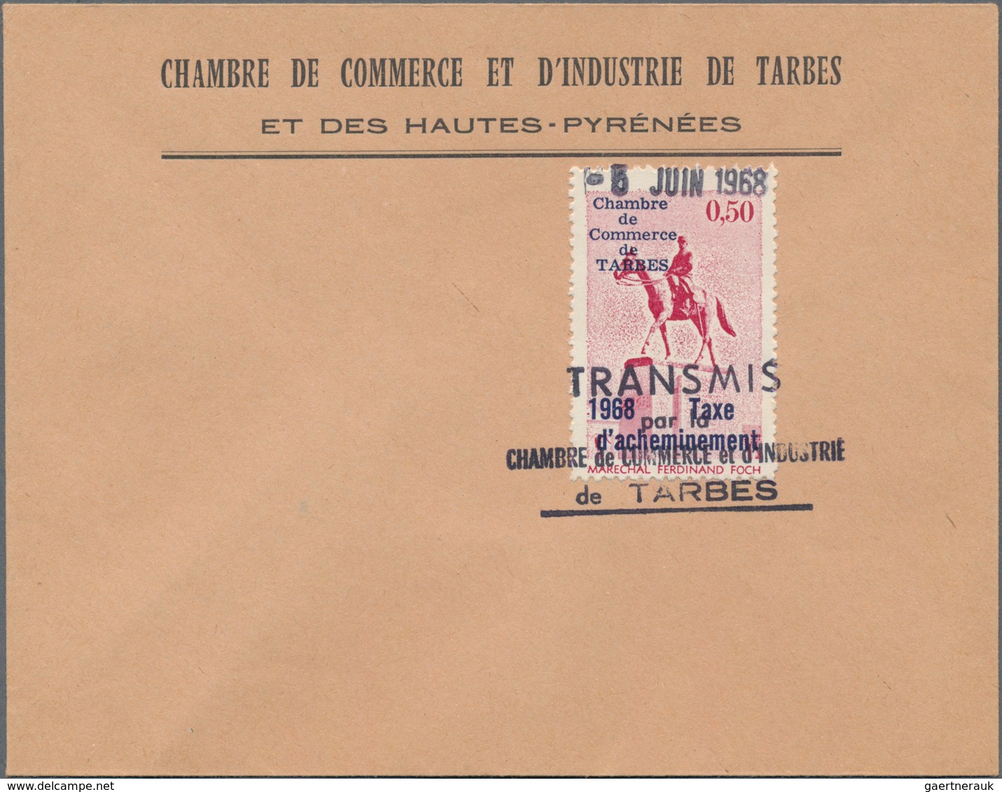 Frankreich - Besonderheiten: 1968, TARBES, POSTAL STRIKE Stamps, Lot With 8 Preprinted Envelopes "Ch - Otros & Sin Clasificación