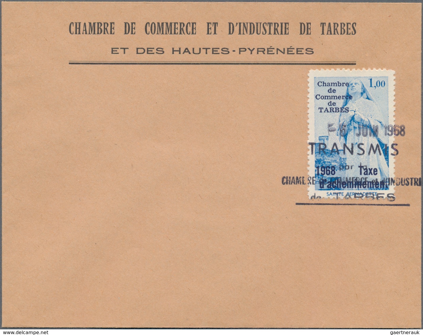 Frankreich - Besonderheiten: 1968, TARBES, POSTAL STRIKE stamps, lot with 8 preprinted envelopes "Ch