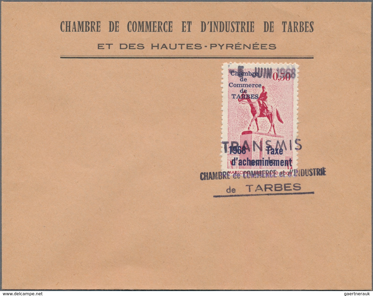 Frankreich - Besonderheiten: 1968, TARBES, POSTAL STRIKE stamps, lot with 8 preprinted envelopes "Ch