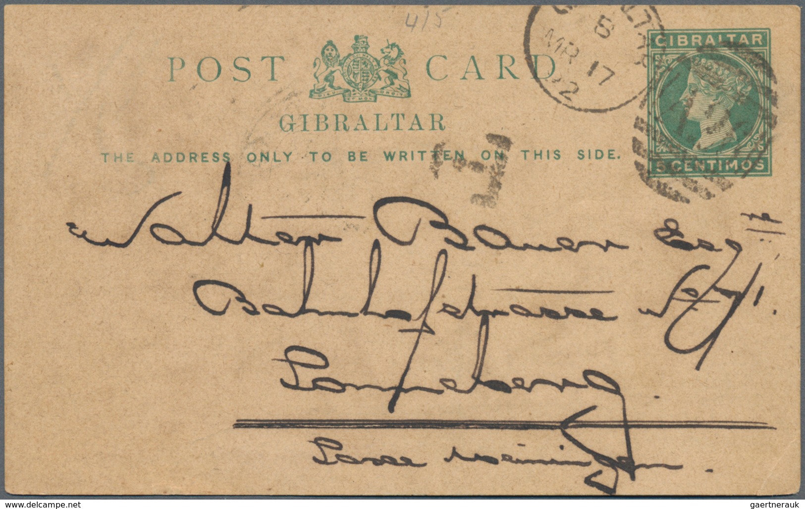 Gibraltar: 1886/1990 ca. 290 unused and a few used postal stationeries, incl. postal stationery post