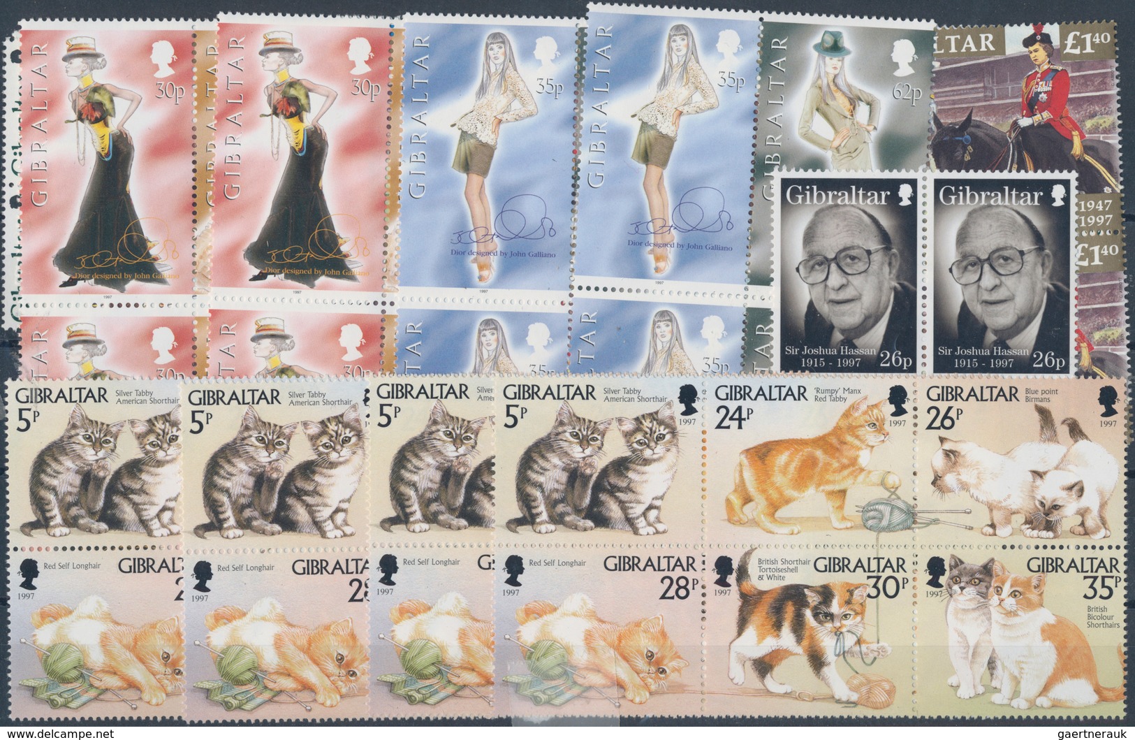 Gibraltar: 1993/1997, Accumulation In A Box With Plenty Of MNH Sets And Souvenir Sheets In Various Q - Gibraltar