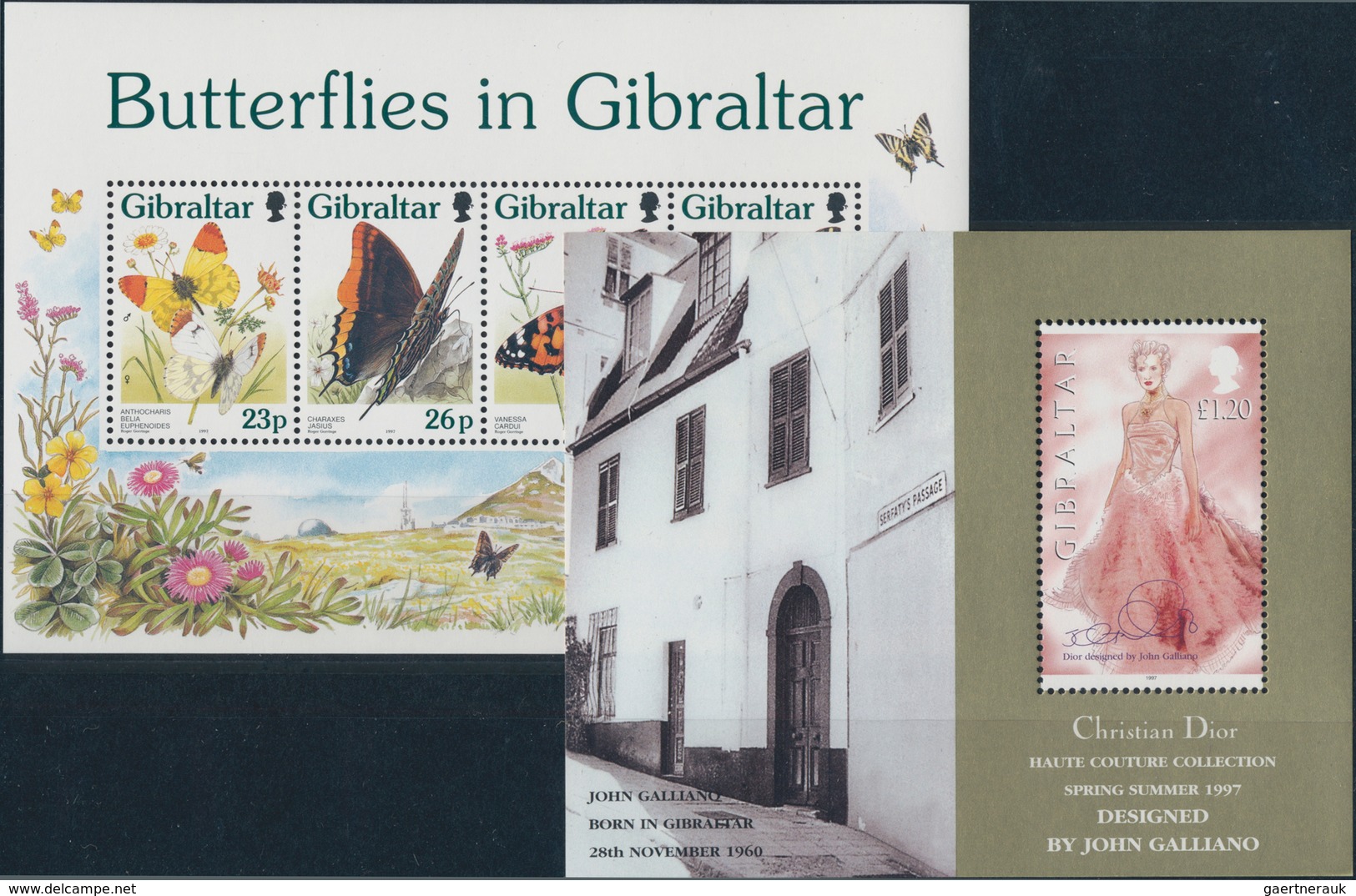 Gibraltar: 1993/1997, accumulation in a box with plenty of MNH sets and souvenir sheets in various q