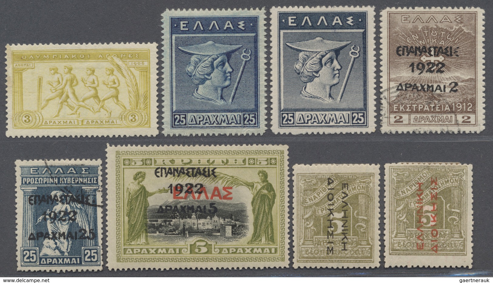 Griechenland: 1861/1975 (ca.), Interesting But Disorganised Accumulation On Pages And In A Stockbook - Used Stamps