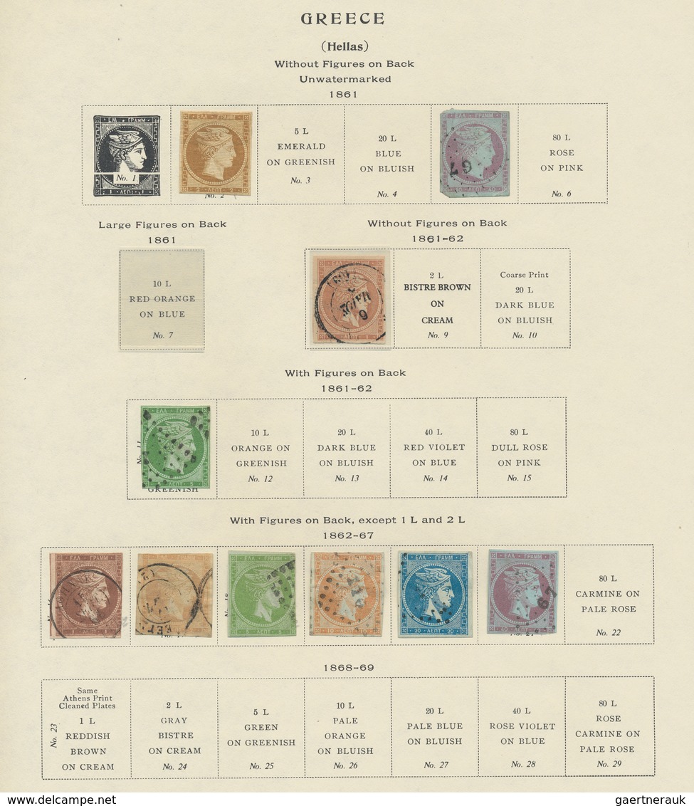 Griechenland: 1861/1980 (ca.), A Splendid Mint And Used Collection In A Scott Album, From Some Herme - Oblitérés