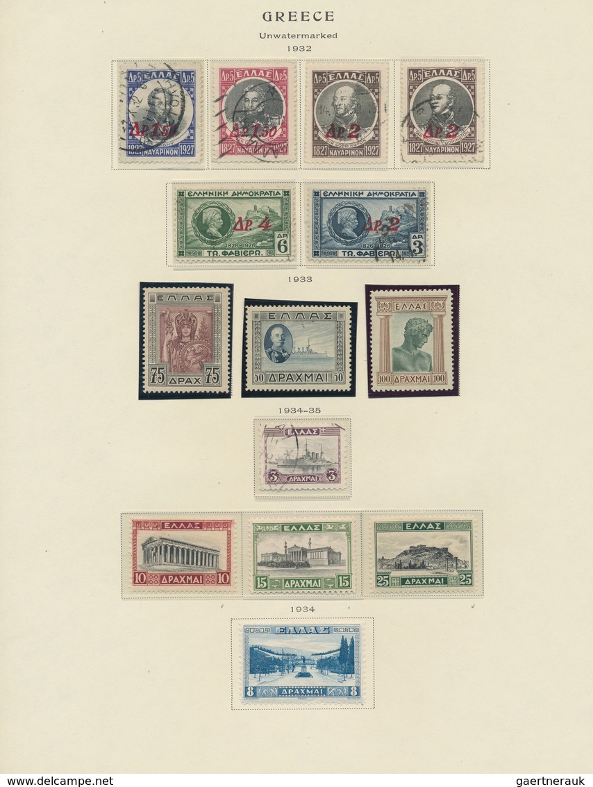 Griechenland: 1861/1980 (ca.), a splendid mint and used collection in a Scott album, from some Herme