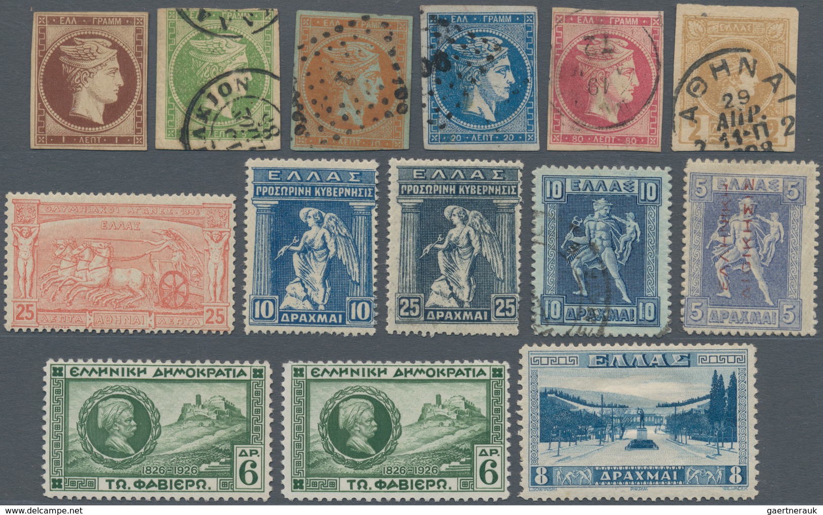 Griechenland: 1870/1982 (ca.), Accumulation On Stockcards With Several Better Stamps And Sets Starti - Gebraucht