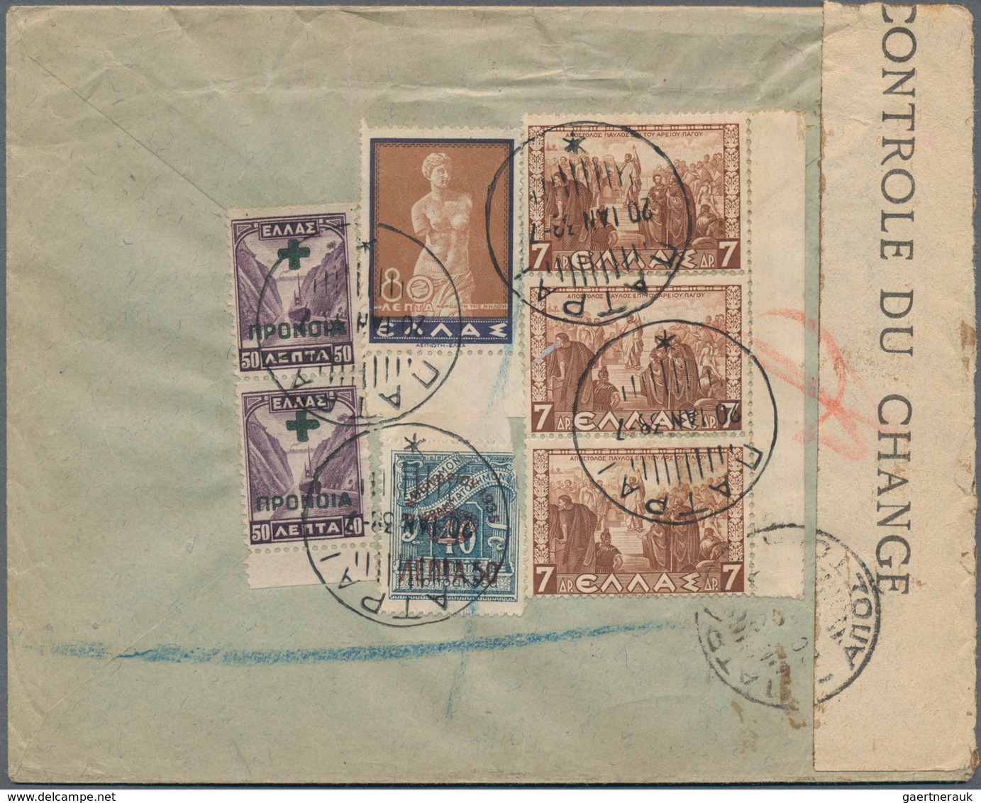Griechenland: 1895/1946, Lot Of 21 Commercial Covers, Mainly 1930s/1940s, Incl. Registered, Consored - Usados