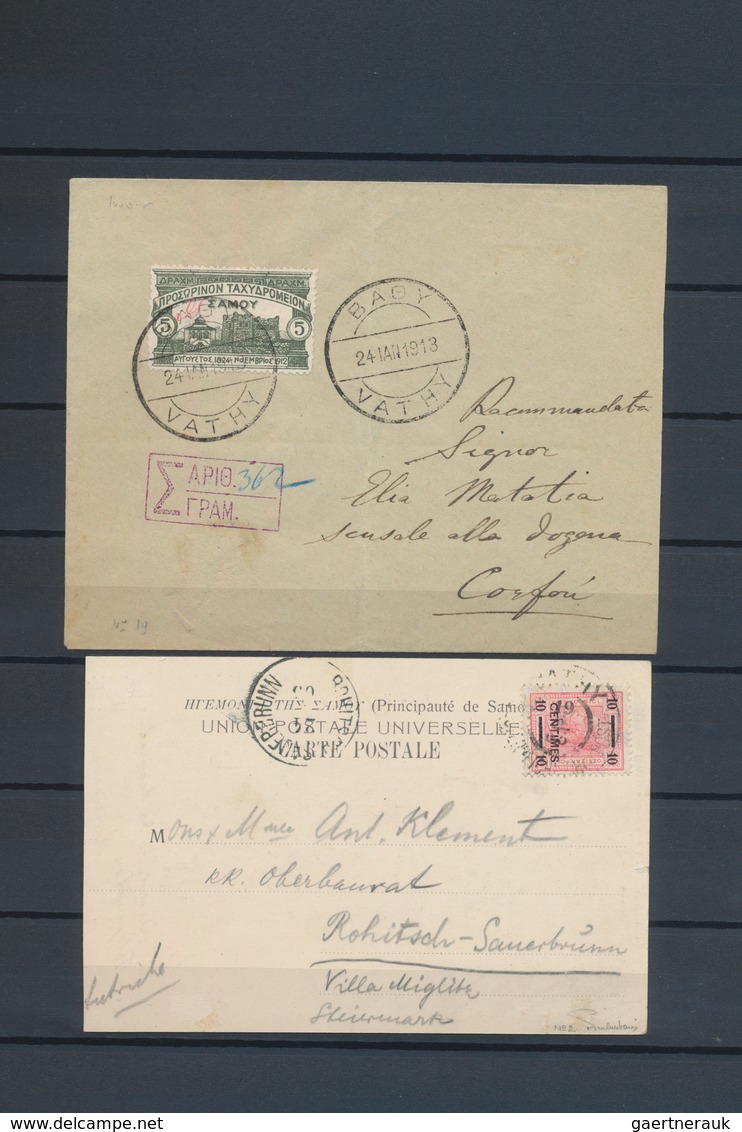 Griechenland: 1898-1945 ca., "GREECE LOCALS & LEVANT POST OFFICES" Specialized collection in album c