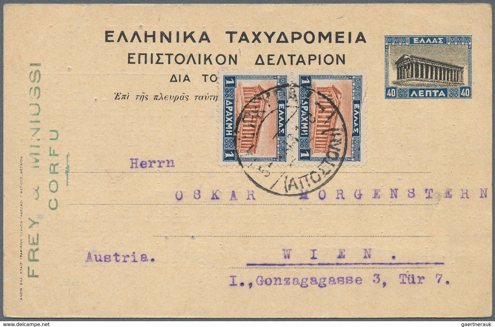 Griechenland - Ganzsachen: 1901/1937, Greece/Crete, Group Of Nine Commercially Used Stationery Cards - Enteros Postales