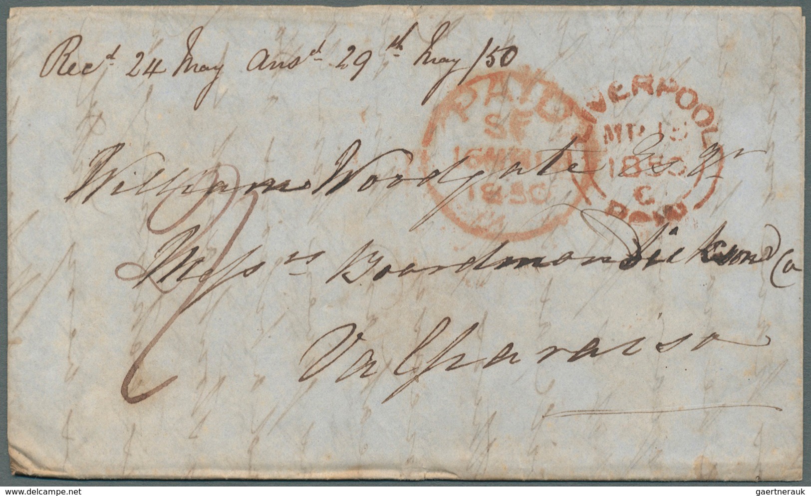 Großbritannien - Vorphilatelie: 1791/1850 ca., 360 early covers with a great variety of cancellation