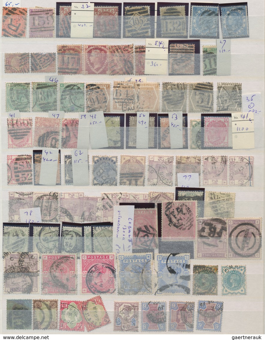 Großbritannien: 1840/1910 (ca.), Mainly Used Collection/accumulation On Stockpages, Varied Condtion, - Other & Unclassified