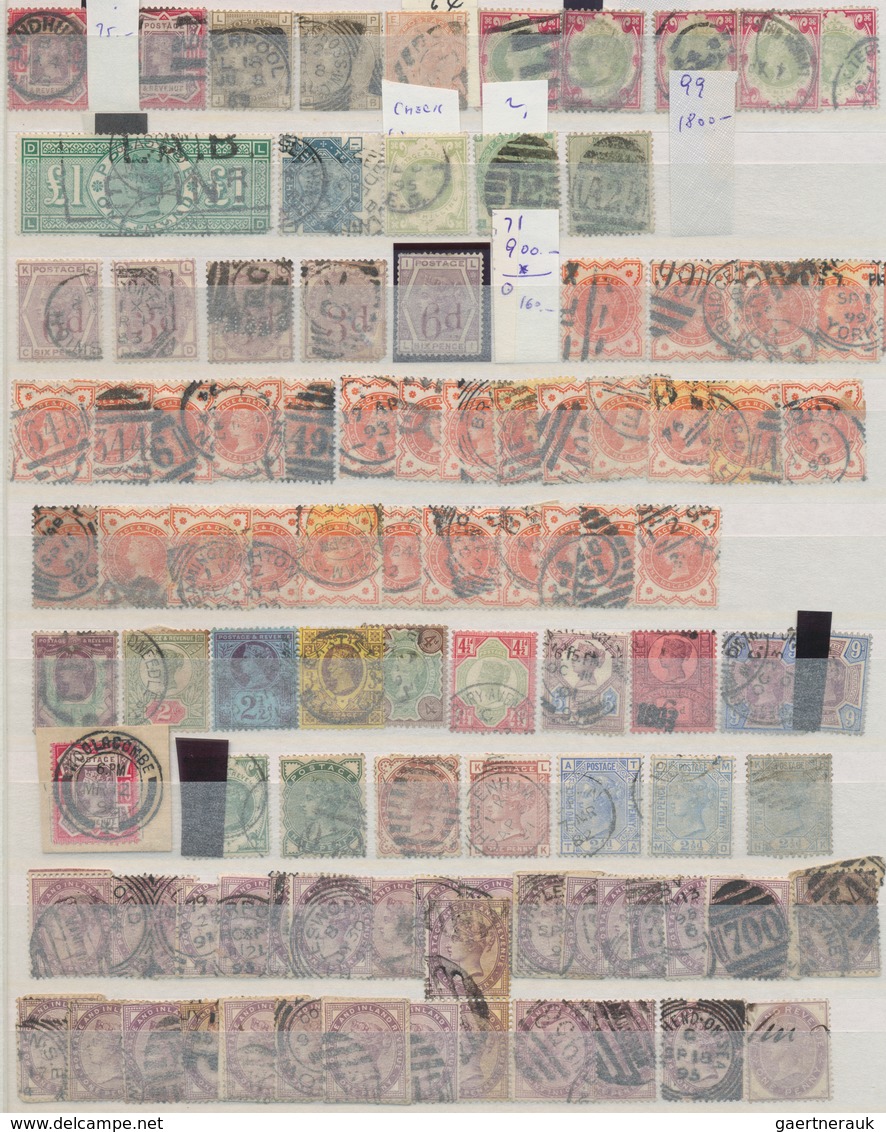 Großbritannien: 1840/1910 (ca.), Mainly Used Collection/accumulation On Stockpages, Varied Condtion, - Autres & Non Classés