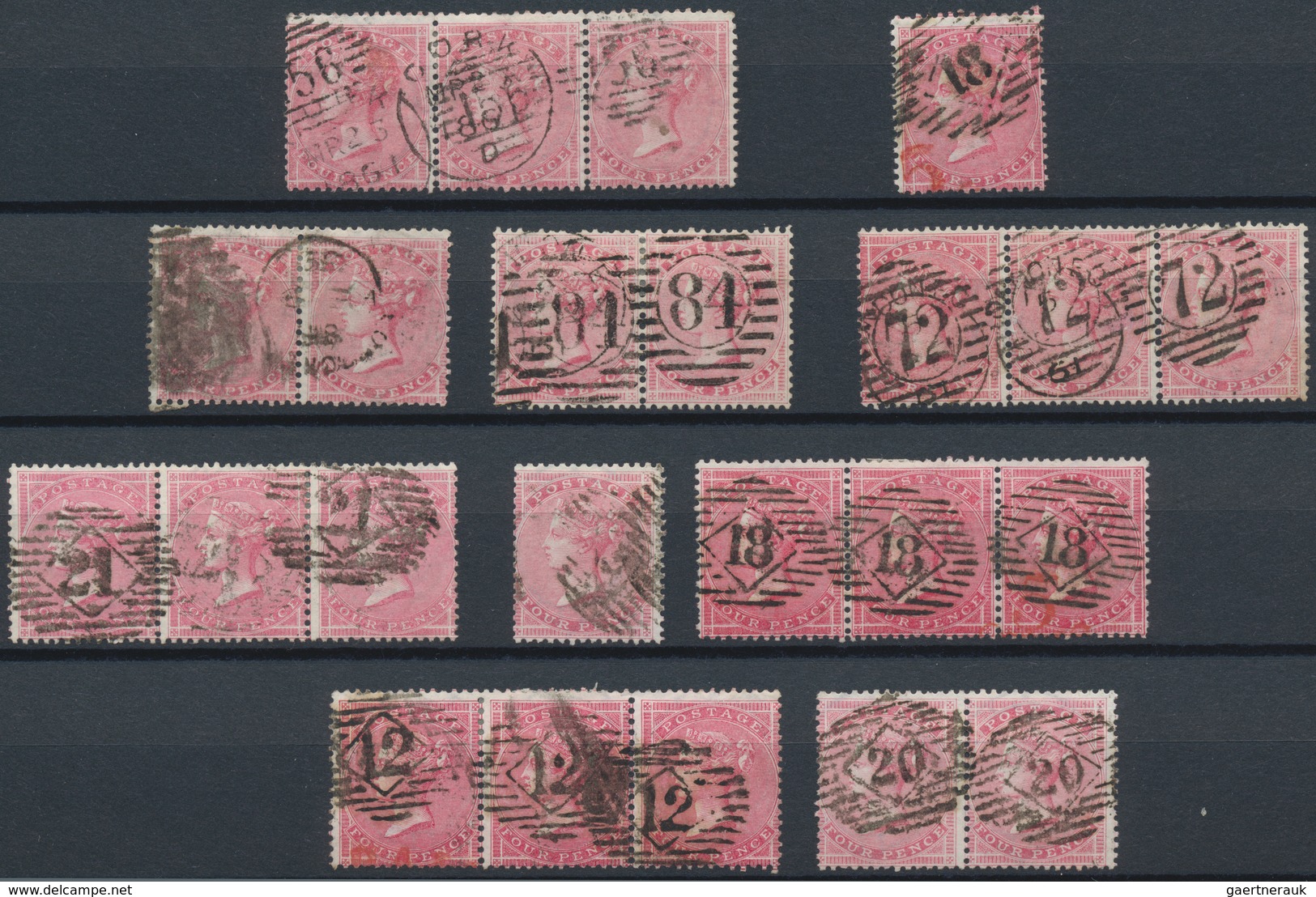 Großbritannien: 1841/1910 (ca.), Used And Mint Accumulation On Stockcards With Plenty Of Material, B - Otros & Sin Clasificación