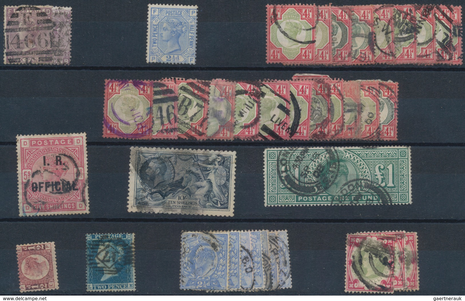 Großbritannien: 1841/1910 (ca.), Used And Mint Accumulation On Stockcards With Plenty Of Material, B - Autres & Non Classés