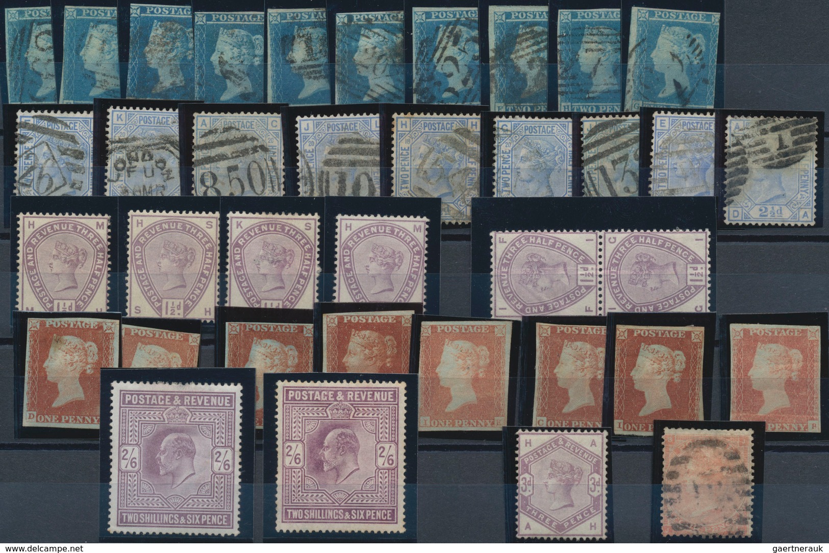 Großbritannien: 1841/1910 (ca.), Used And Mint Accumulation On Stockcards With Plenty Of Material, B - Autres & Non Classés