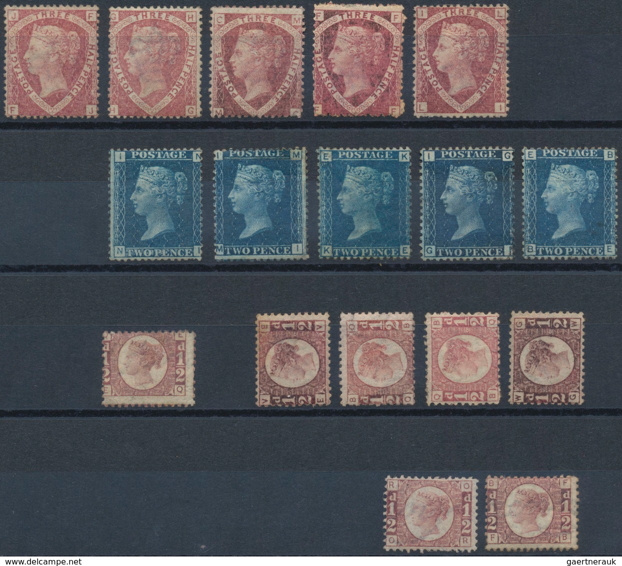 Großbritannien: 1841/1910 (ca.), Used And Mint Accumulation On Stockcards With Plenty Of Material, B - Autres & Non Classés