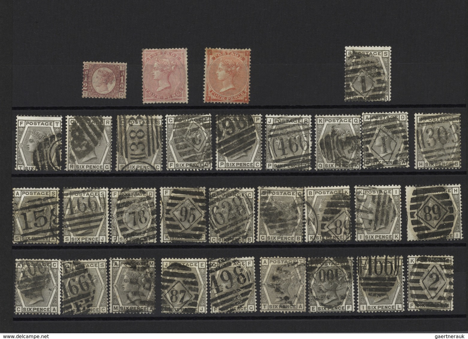 Großbritannien: 1841/1940 (ca.), Mainly Up To 1910, Used And Mint Accumulation On Stockcards With Pl - Autres & Non Classés