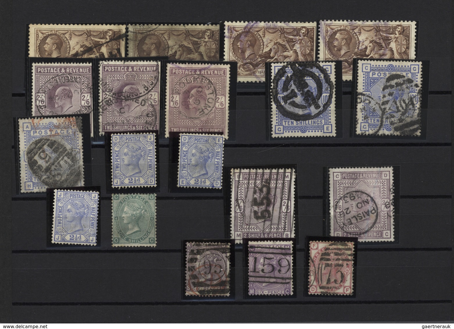 Großbritannien: 1841/1940 (ca.), Mainly Up To 1910, Used And Mint Accumulation On Stockcards With Pl - Otros & Sin Clasificación