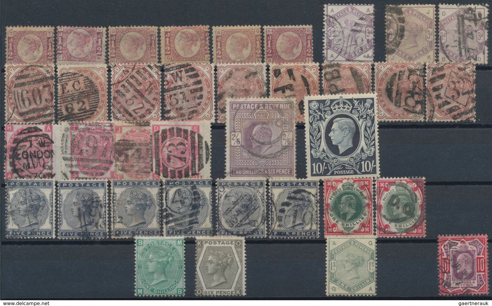Großbritannien: 1841/1940 (ca.), Mainly Up To 1910, Used And Mint Accumulation On Stockcards With Pl - Andere & Zonder Classificatie