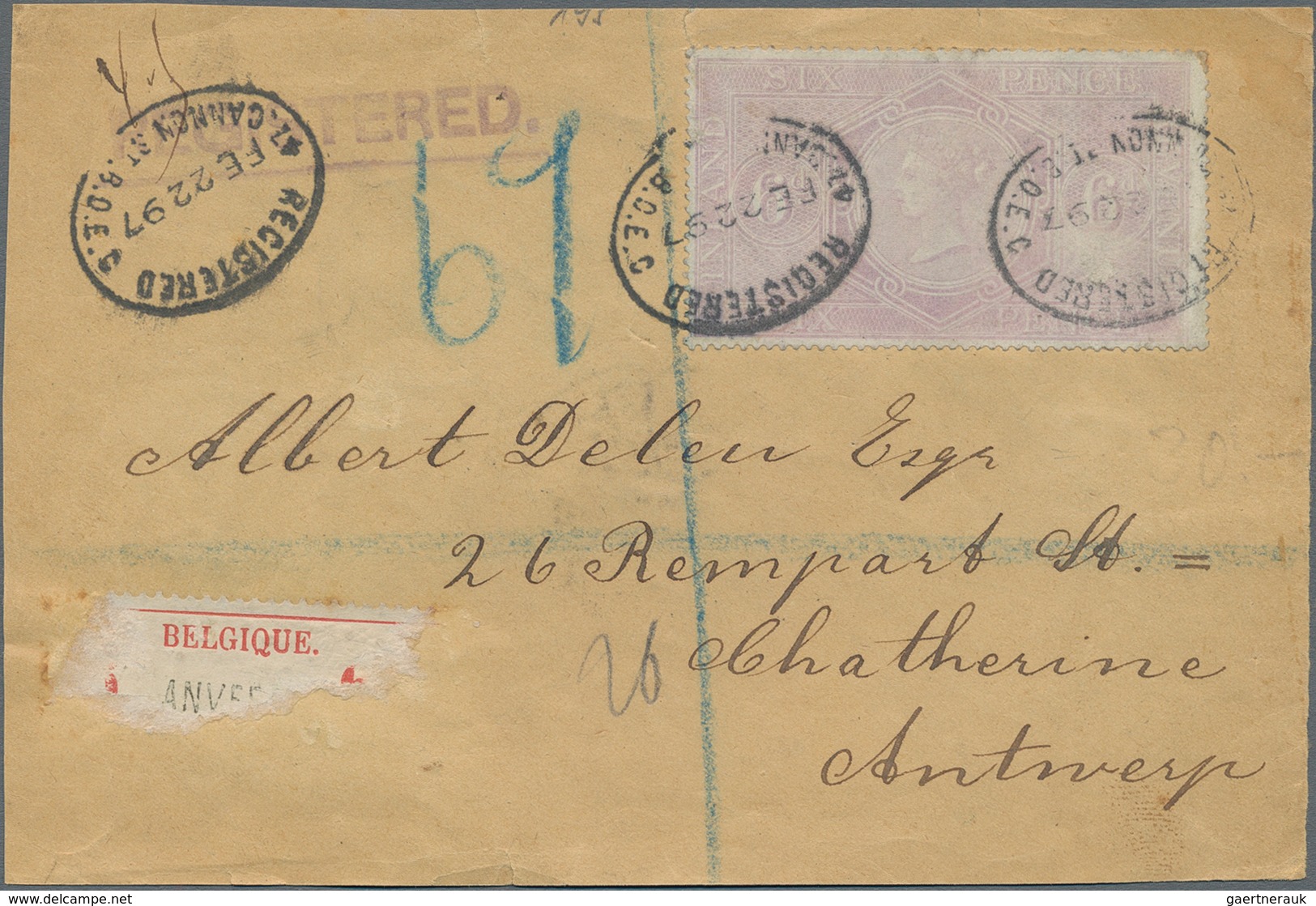 Großbritannien: 1848/1940 (ca.), Lot Of 13 Items, Varied Condition, E.g. Stampless Letter 1848 To An - Other & Unclassified